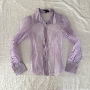 Express Light Purple Sheer Blouse